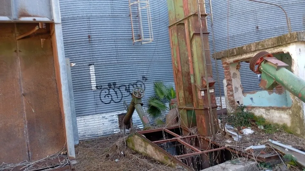 Bomberos rescataron una perra que había quedado atrapada dentro de un silo